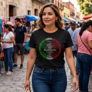 Gutiérrez Last Name México emblem shirt Women