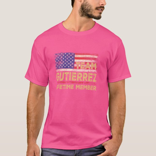 Gutierrez Last Name Shirt Team Gutierrez Lifetime  (Front)