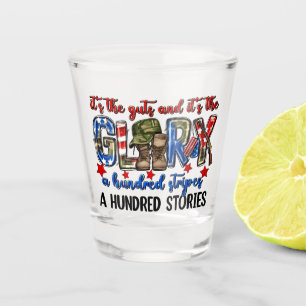 Guts and Glory Patriotic Tribute Design Shot Glass