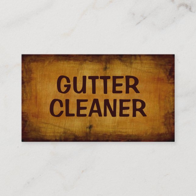 Gutter Cleaner Antique Business Card (Front)