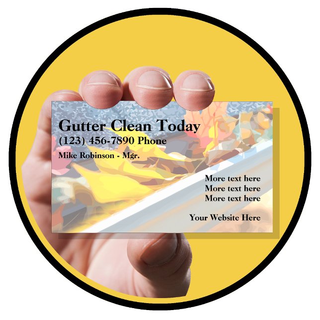 Gutter Cleaning Service Business Card Template (Creator Uploaded)