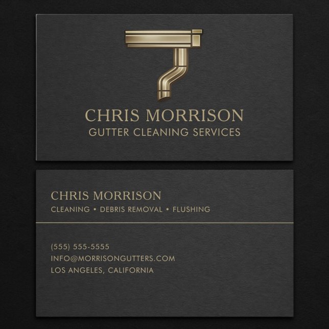 Gutter Cleaning Services Business Card (Creator Uploaded)