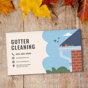 Gutter Cleaning Services Business Card