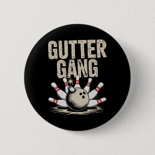 Gutter Gang Bowling 1  6 Cm Round Badge