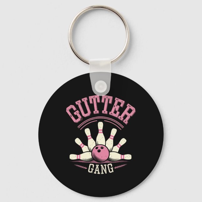 Gutter Gang Bowling 3  Key Ring (Front)