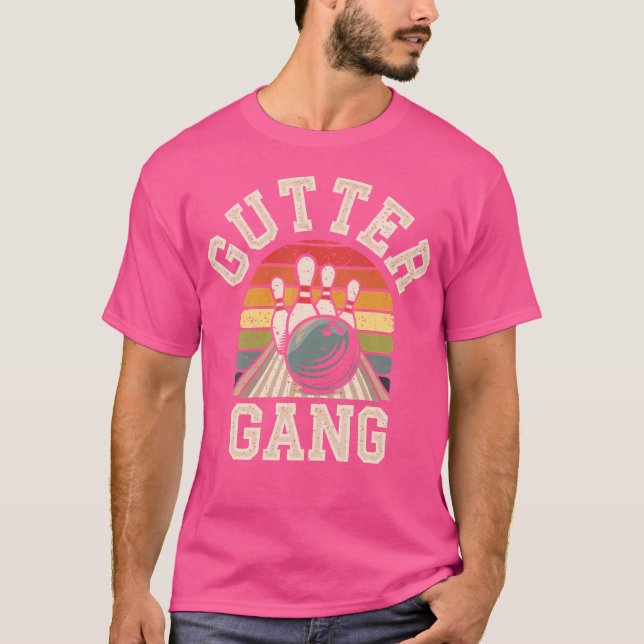 Gutter Gang Bowling Funny Bowler T-Shirt (Front)