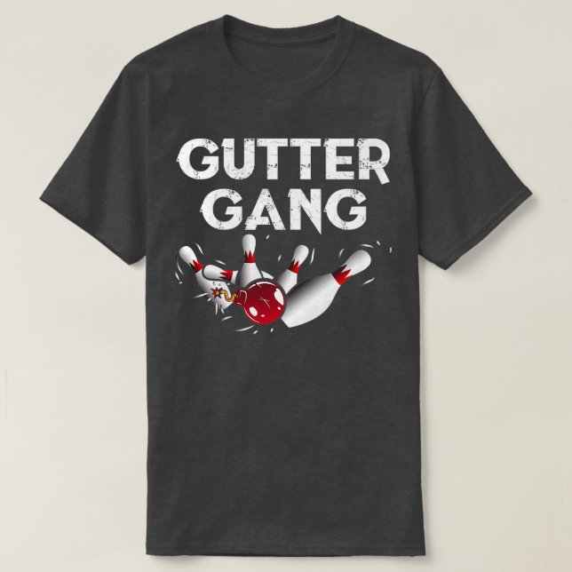 Gutter Gang Funny Bowling Bowling T T-Shirt (Design Front)