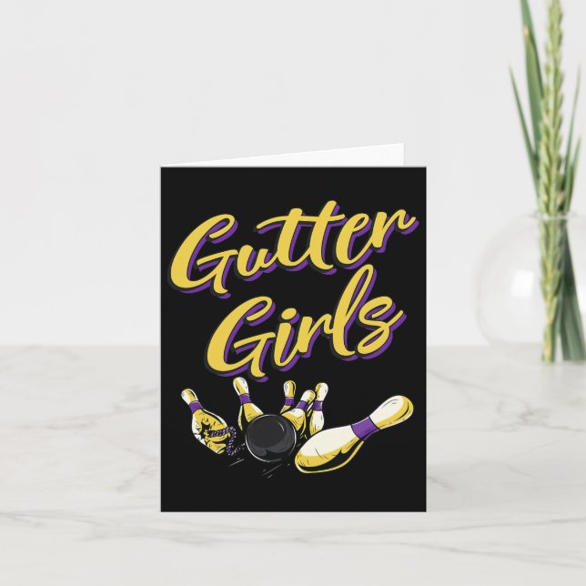 Gutter Girls Bowling Team  Card (Front)