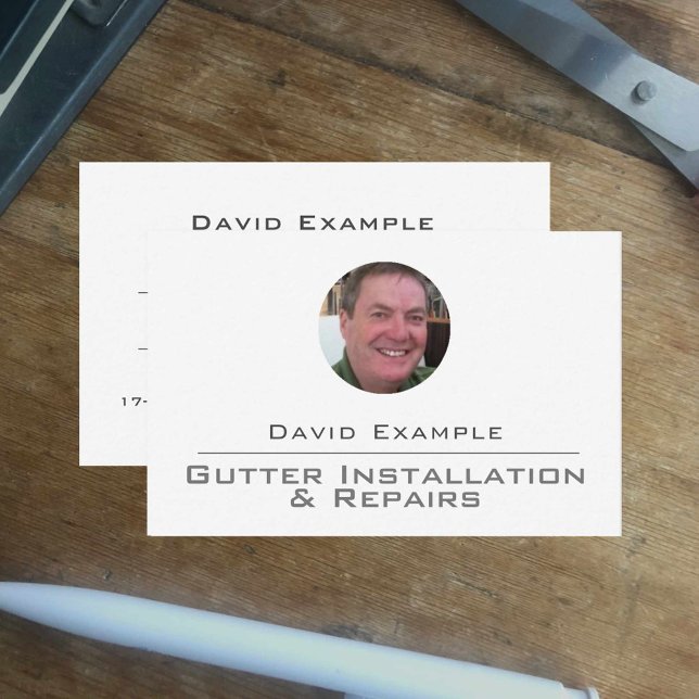 Gutter Installation & Repairs with Photo of Holder Business Card (Creator Uploaded)