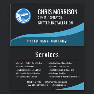 Gutter Installation Service Business Card