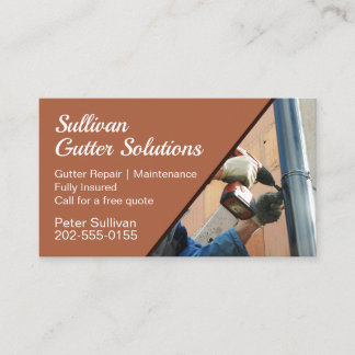 Gutter Repair Maintenance Cleaning Business Card