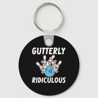 Gutterly Ridiculous Funny Bowling Bowler  Key Ring