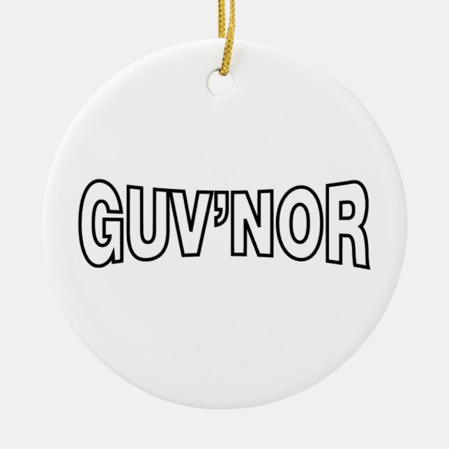 GUV'NOR CERAMIC TREE DECORATION (Front)