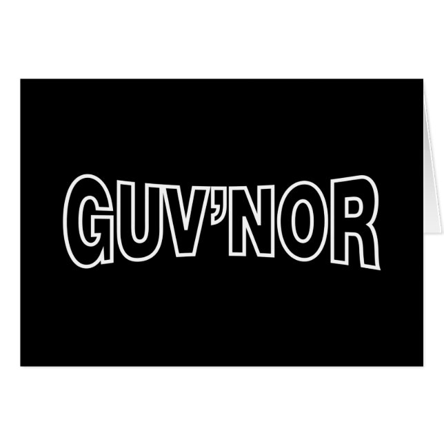 GUV'NOR GREETING CARD (Front Horizontal)