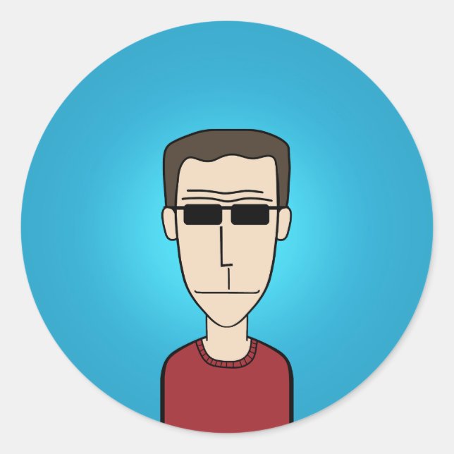 Guy Classic Round Sticker (Front)