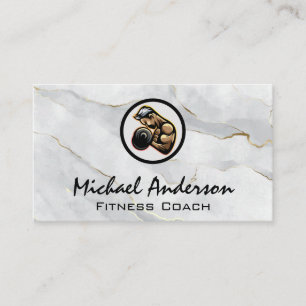 Guy Curling Weights   Fitness Business Card
