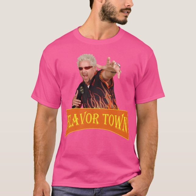 Guy Fiery Flavour Town T-Shirt (Front)