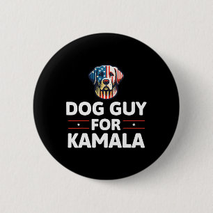 Guy For Kamala Vote Blue  6 Cm Round Badge