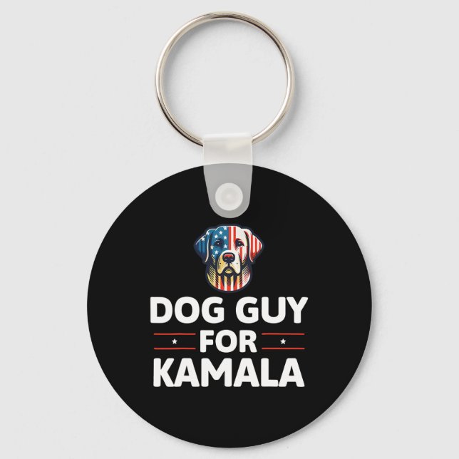 Guy For Kamala Vote Blue  Key Ring (Front)