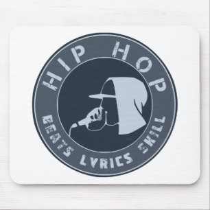 GUY IN HOODIE RAPPING ON THE MIC MOUSE PAD