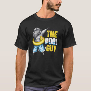 Guy Pool   Dabbing Racoon Vacation Summer Swim Be T-Shirt