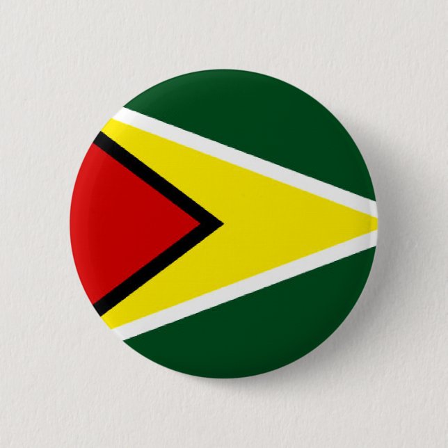 Guyana 6 Cm Round Badge (Front)