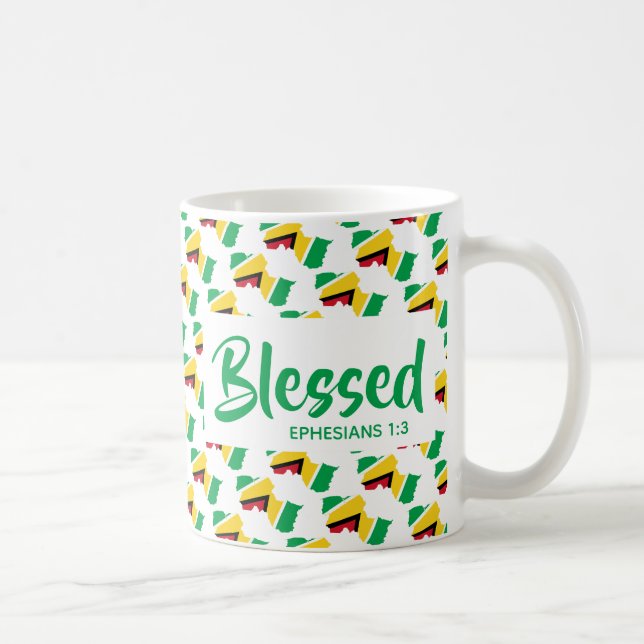 GUYANA  Blessed Ephesians Christian Scripture Coffee Mug (Right)