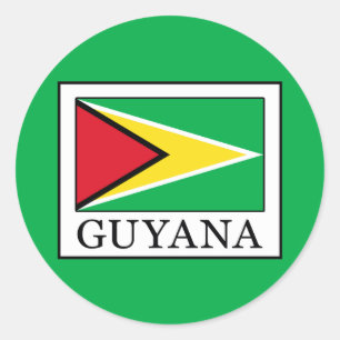 Guyana Classic Round Sticker