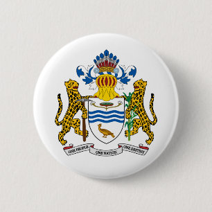 Guyana Coat Of Arms 6 Cm Round Badge