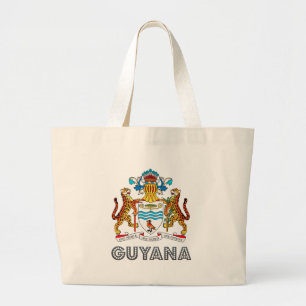 Guyana Coat of Arms Large Tote Bag