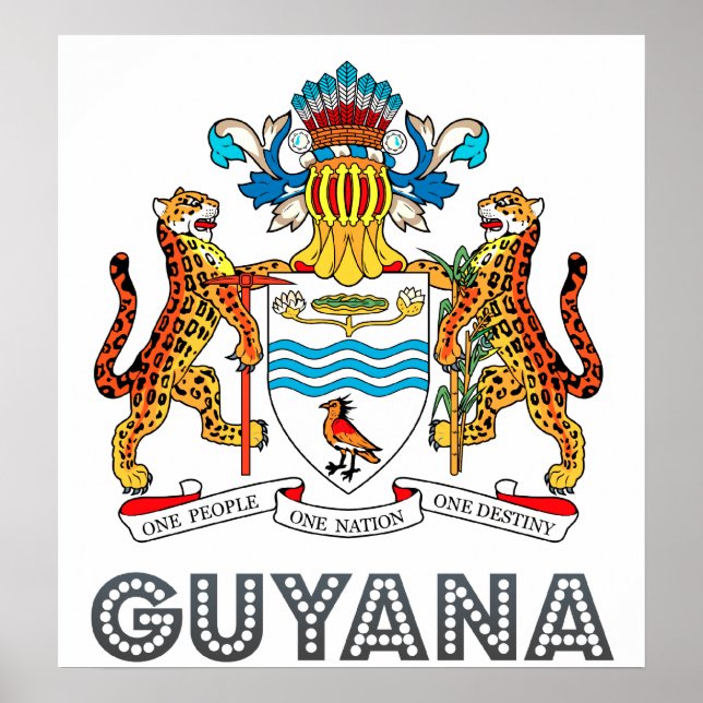 Guyana Coat of Arms Poster (Front)