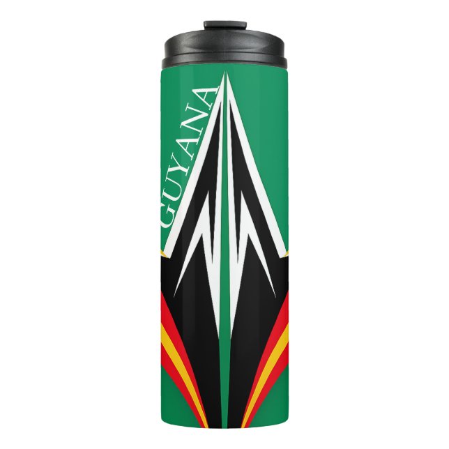 guyana colourful design  thermal tumbler (Front)