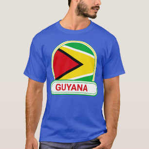 Guyana Country Badge Guyana Flag T-Shirt