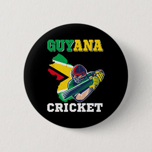 Guyana Cricket Player Flag Jersey Guyana Sports 6 Cm Round Badge