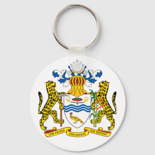 guyana emblem key ring