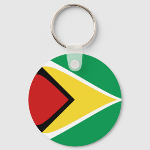 Guyana Fisheye Flag Keychain