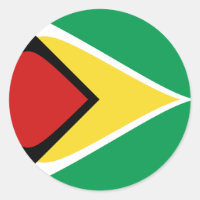 Guyana Fisheye Flag Sticker