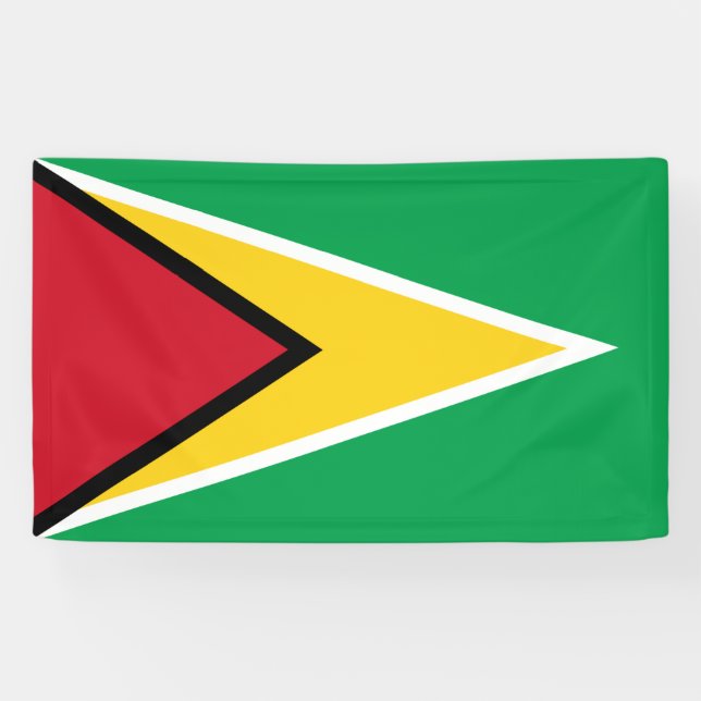 Guyana flag  banner (Horizontal)
