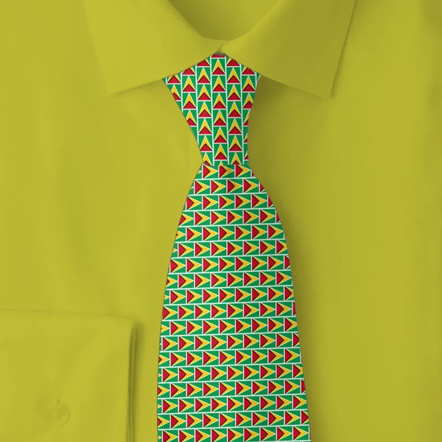 Guyana Flag Brick Pattern Tie (Creator Uploaded)