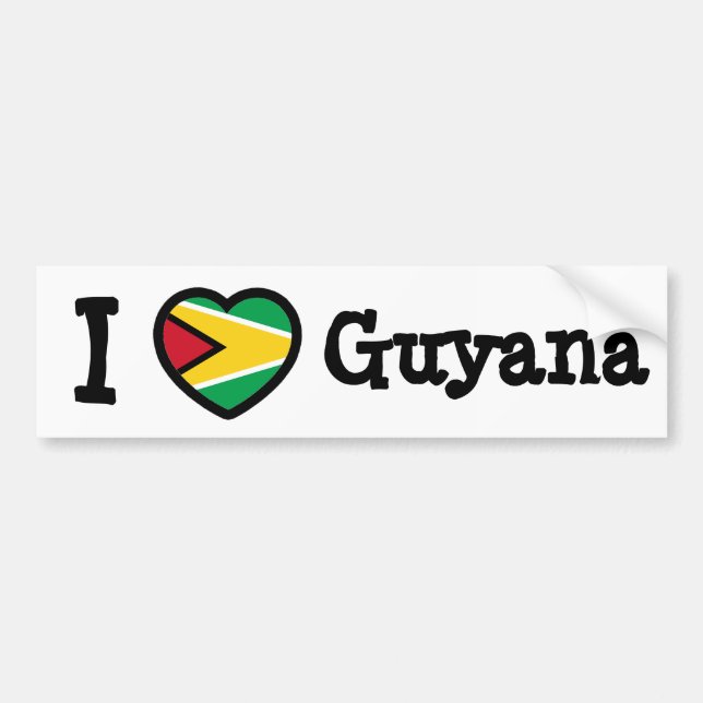 Guyana Flag Bumper Sticker (Front)
