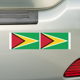 Guyana flag bumper sticker