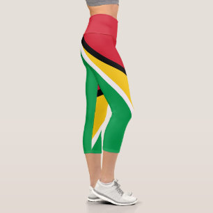 Guyana Flag Capri Leggings