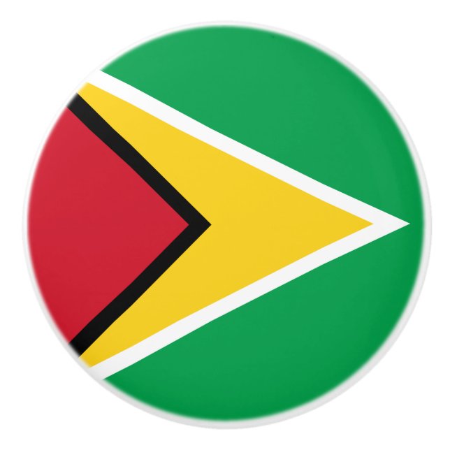 Guyana Flag Ceramic Knob (Front)