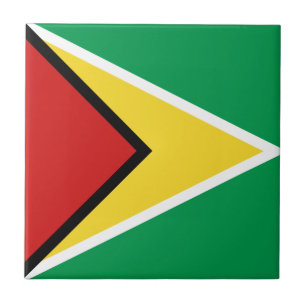Guyana Flag Ceramic Tile