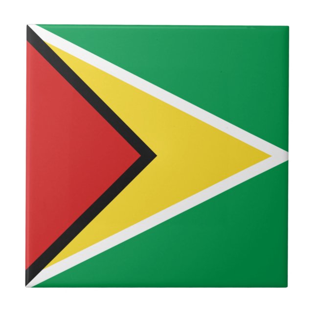 Guyana Flag Ceramic Tile (Front)