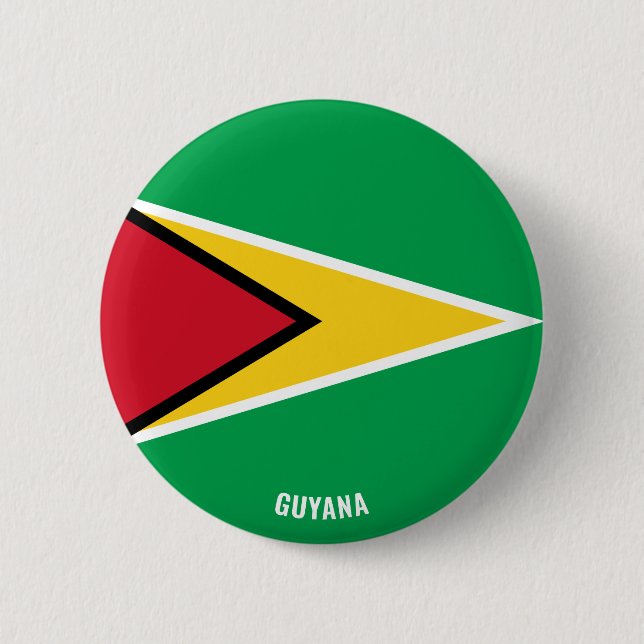 Guyana Flag Charming Patriotic Button (Front)