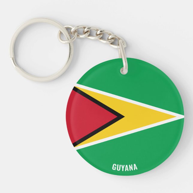 Guyana Flag Charming Patriotic Key Ring (Front)