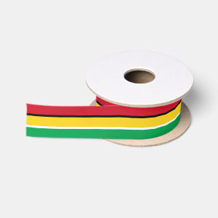 Guyana flag colours ribbon, Guyana /sports Satin Ribbon