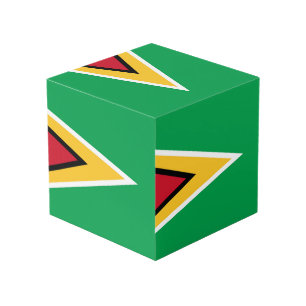 Guyana flag cube