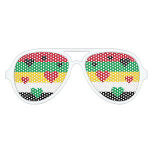 Guyana Flag Fun Patriotic Aviator Sunglasses